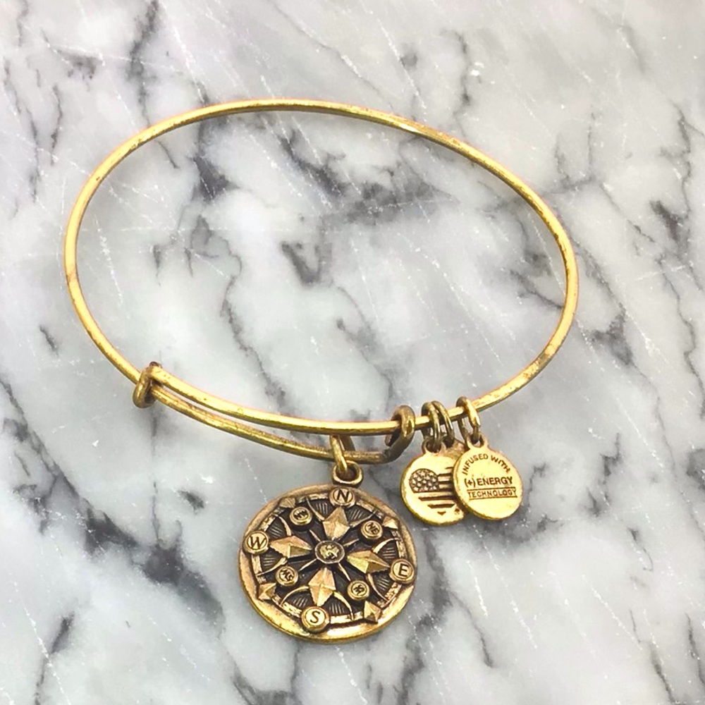 Alex And Ani Gold Compass Bangle